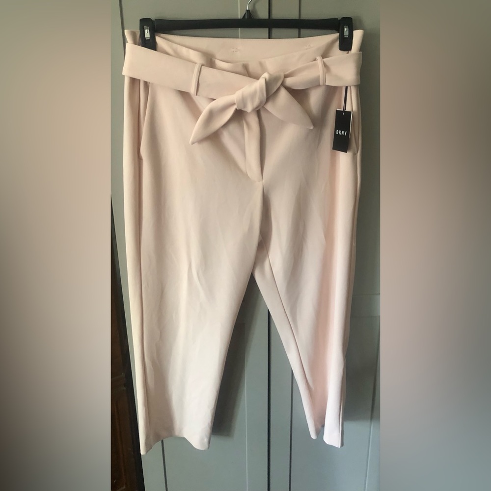 DKNY PALE PINK DRESS PANTS (above the ankle)
